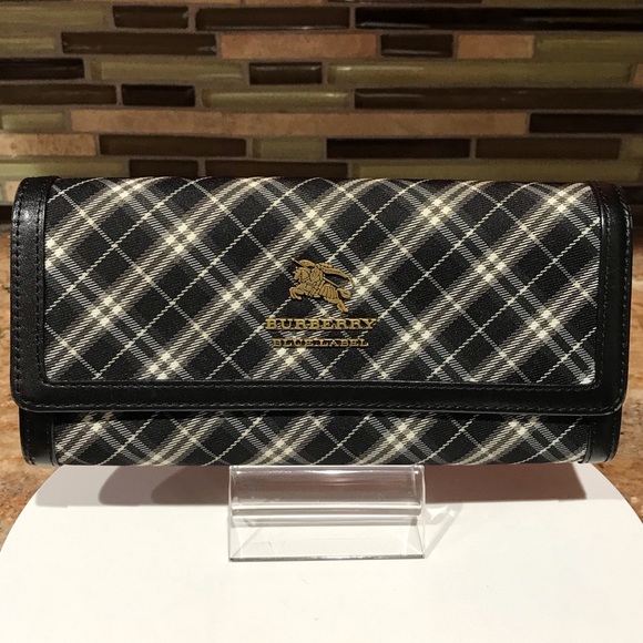 BURBERRY Blue Label Signature Nova Check Long Wallet 🔥😍🖤 - Picture 2 of 16